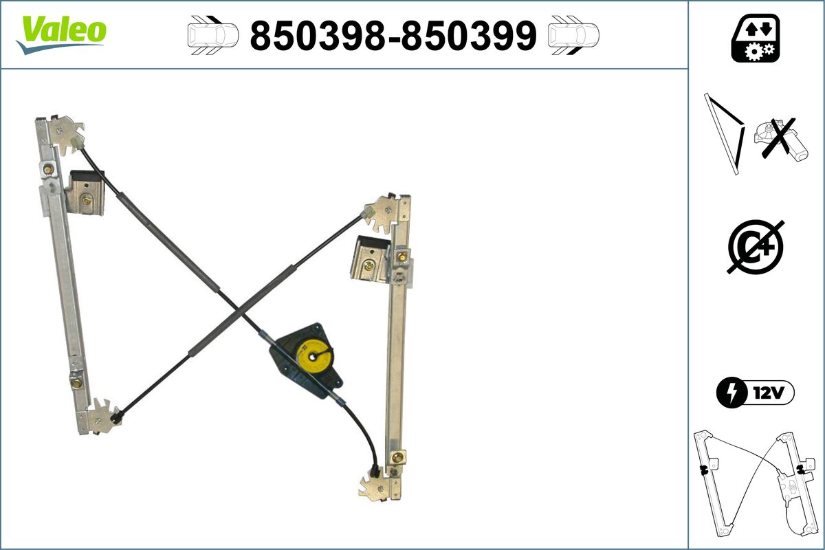 Window Regulator - 850398 VALEO